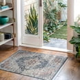 thumbnail image 3 of Bloom Rugs Washable Non-Slip 2x3 Rug - Terracotta / Teal Traditional Oriental Area Rug for Living Room, Bedroom, Dining Room, and Kitchen - Exact size: 2' x 3', 3 of 9