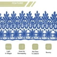 thumbnail image 4 of Uxcell 3.14 inch Wide 5 Yard Lace Ribbon Floral Pattern Navy Embroidered Lace Trim for Sewing Making, Gift Wrapping, 4 of 5