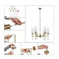 thumbnail image 2 of LNC Modern Satin Gold Island Chandelier 6-Light Transitional Candlestick Linear Chandelier with Seeded Glass Shades, 2 of 6