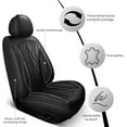 thumbnail image 2 of DIKSOAKR Car Seat Cover Apply To Front Seat for Hyundai Palisade 2020-2024 Front 2-Seats BLACK&Gray Faux Leather, 2 of 5