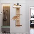 4-Tier Door Hanging Cat Tree Wooden Door Mounted Vertical Cats Climbing ...