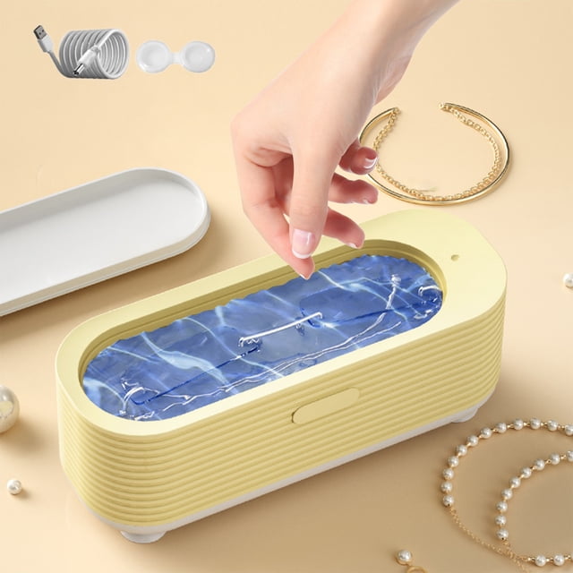 RKSTN Glasses Cleaning Multifunctional Eye Cleaner (Rechargeable Type + Contact Lens Case) Beige Kitchen Gadgets