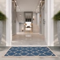 thumbnail image 4 of Safavieh Courtyard Alyssa Geometric Indoor/Outdoor Area Rug, Blue/Beige, 4' x 5'7", 4 of 14