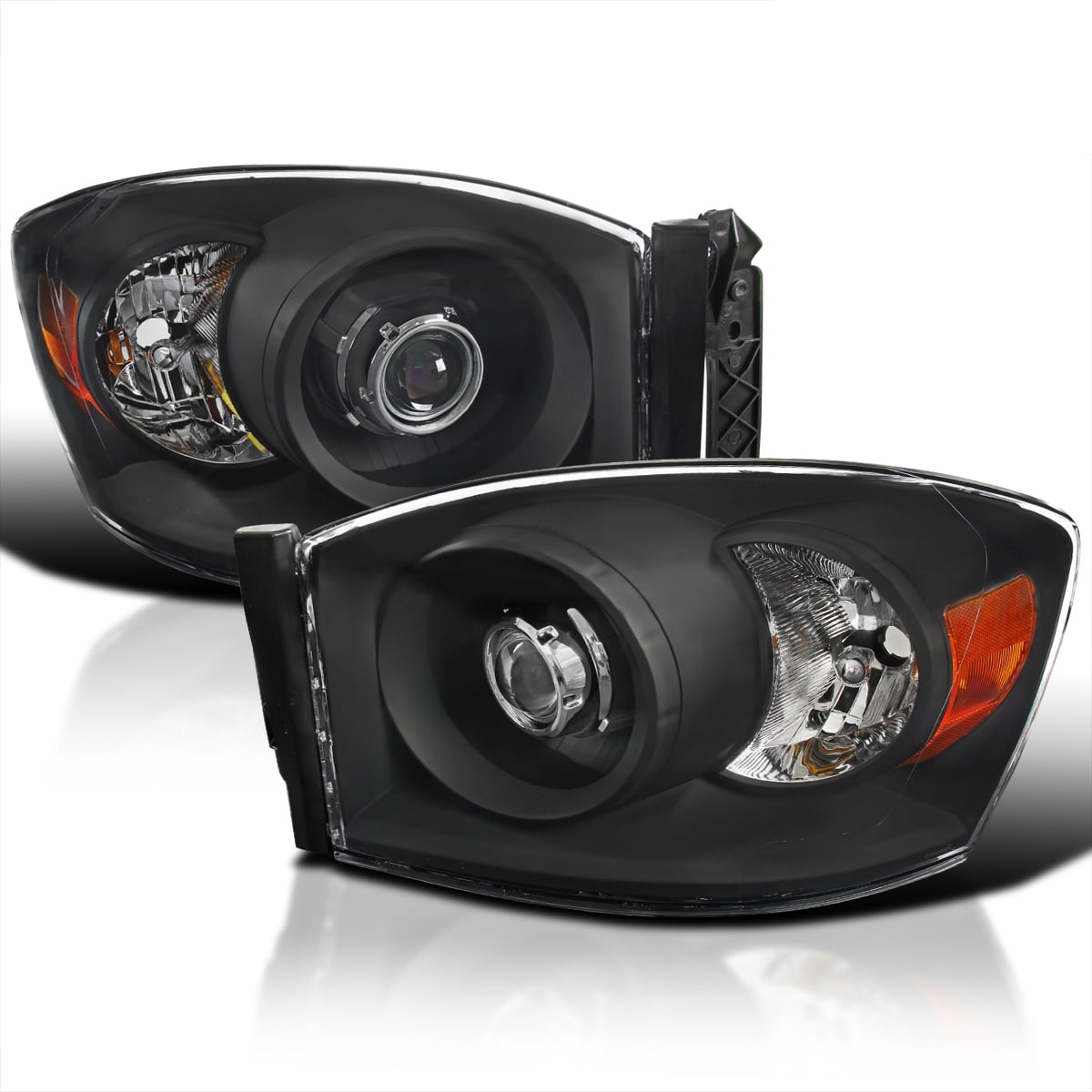 Spec-D Tuning 2LHP-RAM09G-TM Glossy Black Dodge Ram 1500 2500 3500 Halo Projector LED Headlights Spec-D Tuning 2LHP-RAM09G-TM Glossy Black Dodge Ram 1500 2500 3500 Halo Projector LED Headlights