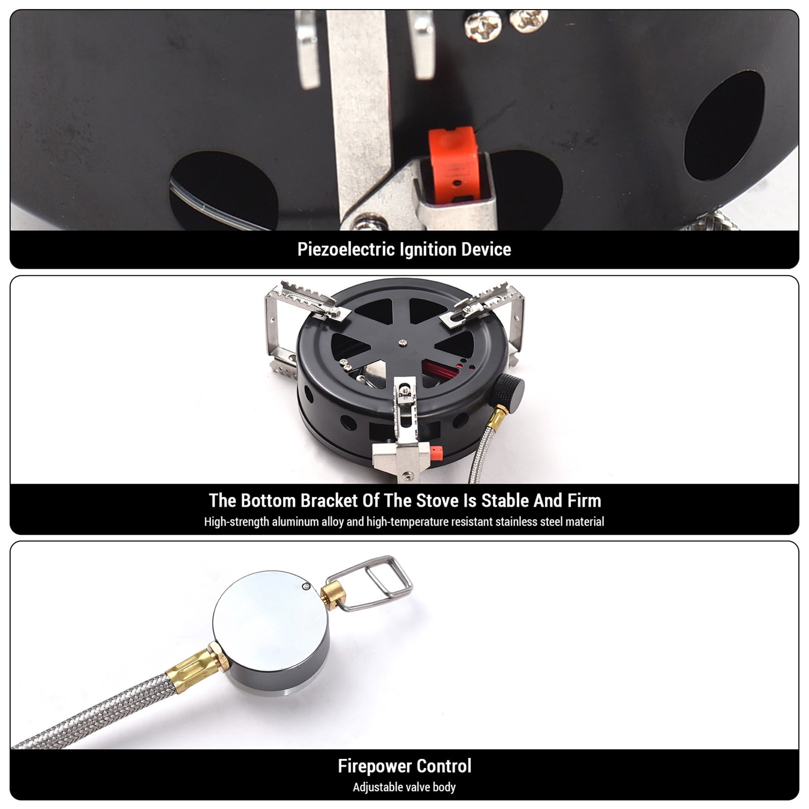 BOKYAN Camping Stove 6000W High-Altitude Infrared Portable Windproof Gas Stove for Outdoor Hiking