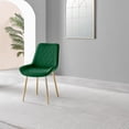 thumbnail image 5 of Furniturebox UK Pesaro Modern Adult Velvet Green Dining Side Chairs, Set of 2, 5 of 6