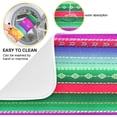 thumbnail image 2 of Absorbent Dish Drying Mat Ethnic Mexican Fabric Colorful Stripe Kitchen Accessories Counter Mat Protector,Reversible,Medium 18 x 16 Inches, 2 of 6