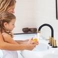 thumbnail image 3 of Wowow 8 in. Widespread Double Handle Bathroom Faucet with Pop up Sink Drain and Corrosion Resistant in Oil Rubbed Bronze, 3 of 7