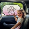 thumbnail image 3 of Yuyamidu Dog Paw Car Side Window Sunshade Cherry Blossom Auto Vehicle Sunshades 2 Pcs Pink Car Rear Window Sun Visor Protector Block UV Rays Sun Protection Window Covers, 3 of 7