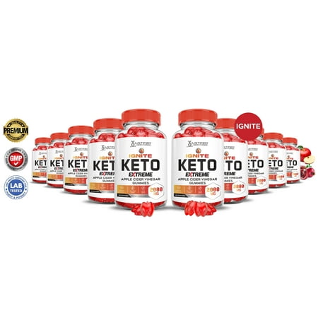 (10 Pack) Ignite Keto Extreme ACV Gummies 2000mg Dietary Supplement 600 Gummys