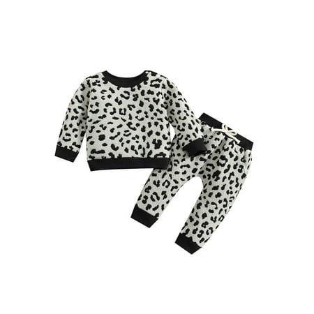 

Nokpsedcb Kids Baby Boys 2PCS Long Sleeve Dinosaur Print Sweatshirts +Patch Pants Toddler Sport Tracksuit White 6-12 Months