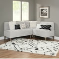 thumbnail image 2 of Powell Augusta Upholstered Corner Dining Breakfast Nook, Seats 5, Light Gray, 2 of 11