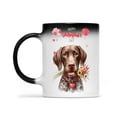 thumbnail image 2 of Happy Valentine's Day German Shorthaired Pointer holding flowers Heat Color Changing Mug GSP Lover Dog Gift Magic Coffee Mug - 3005, 2 of 4