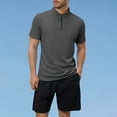 thumbnail image 2 of Men's Athletic T Shirt Summer Performance Workout Top Breathable Loose Fit Training Tee for Running Gym Outdoor Sports Mens Work Shirts Summer Basic Tee Shirts, 2 of 4