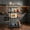 Gray, variant on Baker's Rack with Power Outlet, 23.6" 4-Tier Kitchen Storage Shelf with Waterproof Desktop, Microwave Stand with Wire Basket & 6 Hooks, Wide Coffee Bar Station, Gray