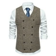 thumbnail image 1 of EGNMCR Tank Tops Men Men Fashion Retro Have Pockets Double-breasted V-neck Vest Tops Blouse, 1 of 9