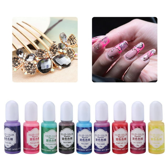 Pigmento de resina Colorante Colorante 9 Colores Coloracióe de Resina Líquida Para Joyas de Manualidadas Haciendo Arte de Umas Con Fórmula Inodoro