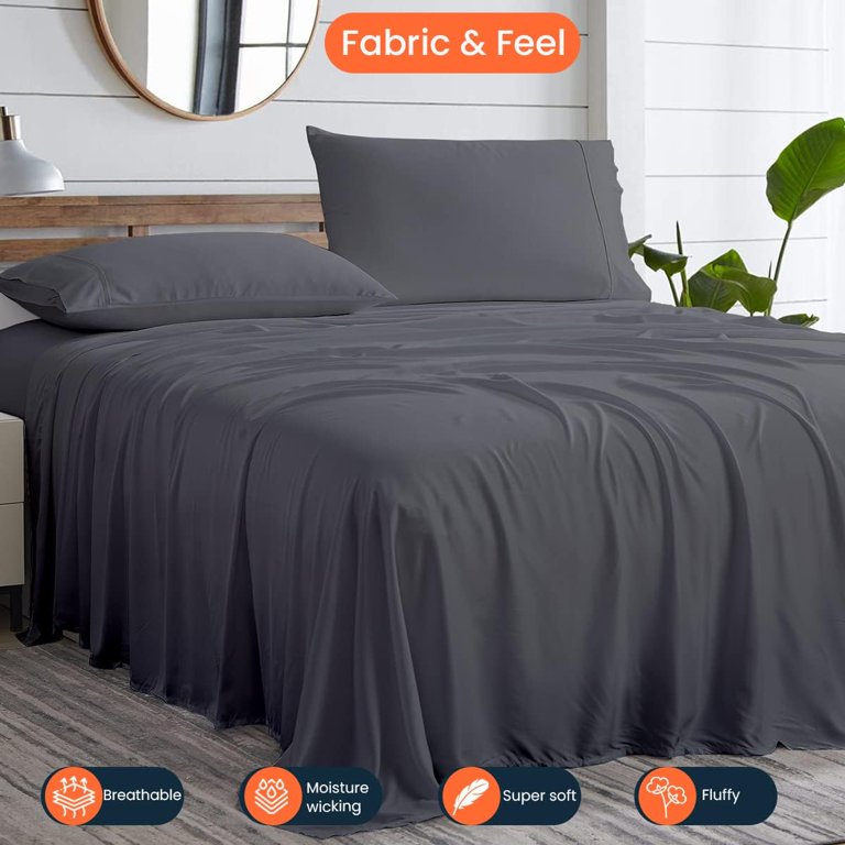 600 TC 100% Egyptian Cotton RV Sheets – Short King Size 72x75, 4-Piece Set With 16" Deep Pocket
