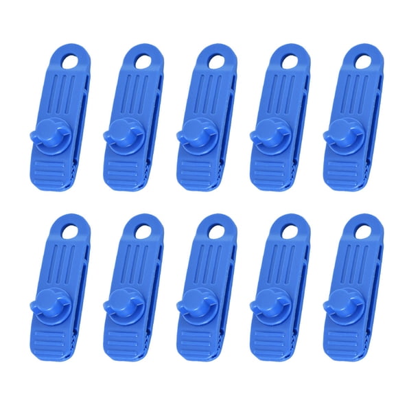 Eigraketly 10 piezas de sujetadores portátiles para tienda de campaña, Picnic, lona, surtido, Clip para toldo, abrazaderas de sujeción, accesorios carpas Azul Eigraketly OD029374-05