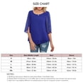 thumbnail image 4 of Blusa de gasa para mujer, camiseta informal de gasa con cuello redondo para mujer, camiseta de gasa de media manga para mujer, rendimiento de alta gama, 4 of 5