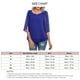 thumbnail image 4 of Camisa de blusa de gasa para mujer,Top de gasa de media manga con cuello redondo para mujer Camiseta de gasa para mujer Artesanía superior, 4 of 5