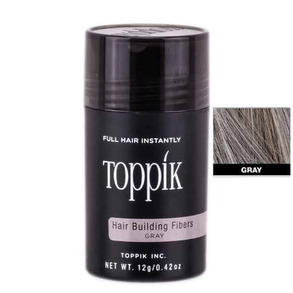 Fibras para fortalecer el cabello Toppik Grey 12 g/0.42 oz Toppik Hair Building Fibers Queratina Resistentes Gris 12gr