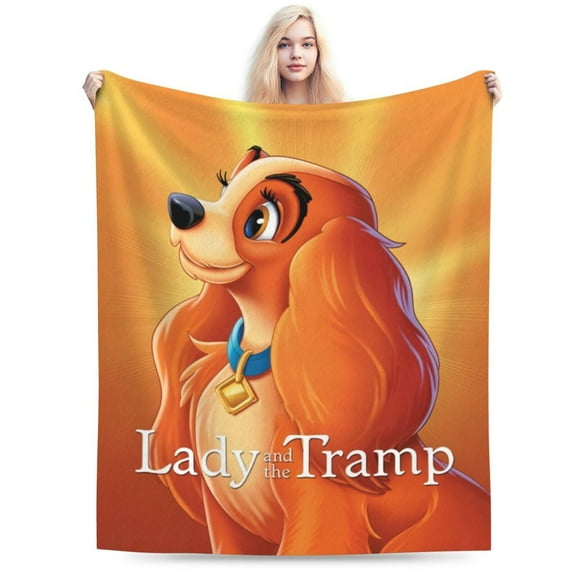 Lady And The Tramp Blanket, Super Soft Large Fluffy Plush Throw Blanket for Boys Girls Young Adults, Cozy Warm Flannel Blanket for Living Room Couch Bed All Seasons 40"X30"