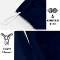 thumbnail image 4 of KOMFIT 800 Thread Count Pinch Pleated Duvet Cover set 100% Egyptian Cotton with Zipper Closure & Corner Ties 1 Duvet Cover & 4 Pillow Shams Navy Blue Solid , Eastern King Size (118x110), 4 of 6