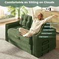 thumbnail image 5 of Erinnyees 2-in-1 Sleeper Sofa, No Assembly Corduroy Loveseat, Converts to Bed with Deep Seat & 2 Included Pillows, 5 of 10