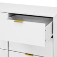 thumbnail image 5 of Noble House 6-Drawer Dresser, Wooden Storage Cabinet for Bedroom, Living Room, White, 5 of 12