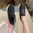 thumbnail image 2 of YLYL Floral Embroidery Sneakers for Women Platform Wedge Breathable Mesh Lace Sneakers with Arch Support, 2 of 9