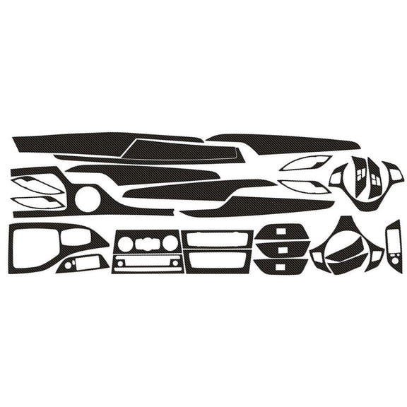 Tekuisi Car Interior Central Control Panel Door Handle for BMW for X1 E84 2010-2015 3D Carbon Fiber Pattern Interior DIY Trim Decal