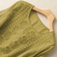 thumbnail image 7 of T Shirts For Women Womens Tops Fashionable Casual Solid Color Pleated Cotton And Linen Tops Shirts And T Shirts, 7 of 7