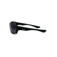 thumbnail image 3 of Xloop Mens All Black Warp Around Sport Oval Plastic Sunglasses Matte Black, 3 of 4