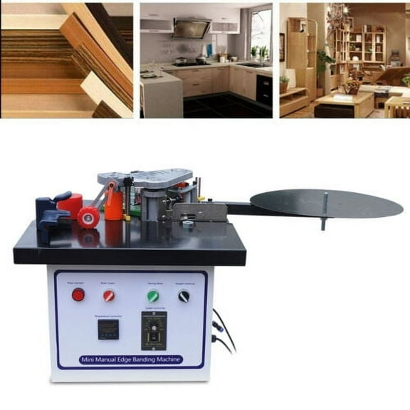 Portable Double Side Gluing Wood Banding Machine Self Cutting Edge Bander 1200W