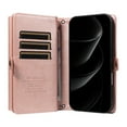 thumbnail image 3 of TECH CIRCLE Crossbody Phone Case for iPhone 11 Pro with Flip Wallet, RFID Blocking, Compatible with Wireless Charging, PU Leather Heavy-Duty Protective Fold Stand Case, Rosegold, 3 of 12
