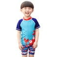 thumbnail image 2 of UP TO 15% OFF! Boys'3-Piece Swimsuit Trunk and Swimming Cap, Blue, 8-9T, 2 of 5