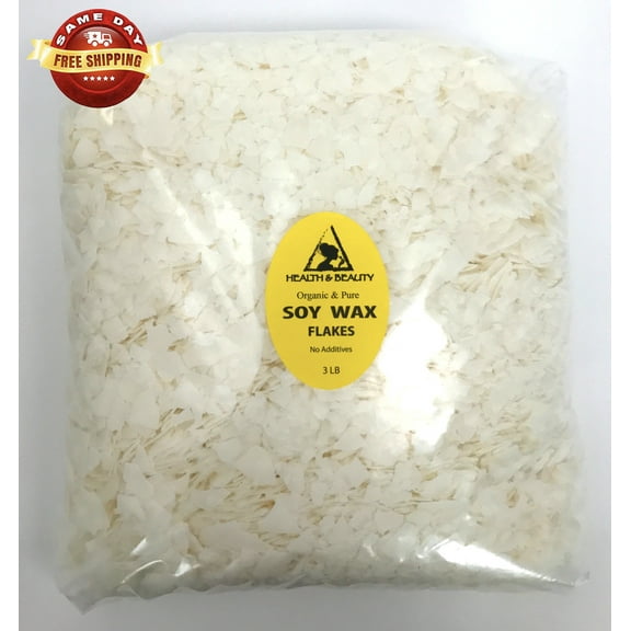 GOLDEN SOY AKOSOY WAX FLAKES ORGANIC VEGAN PASTILLES FOR CANDLE MAKING NATURAL PURE 48 OZ 3 LB