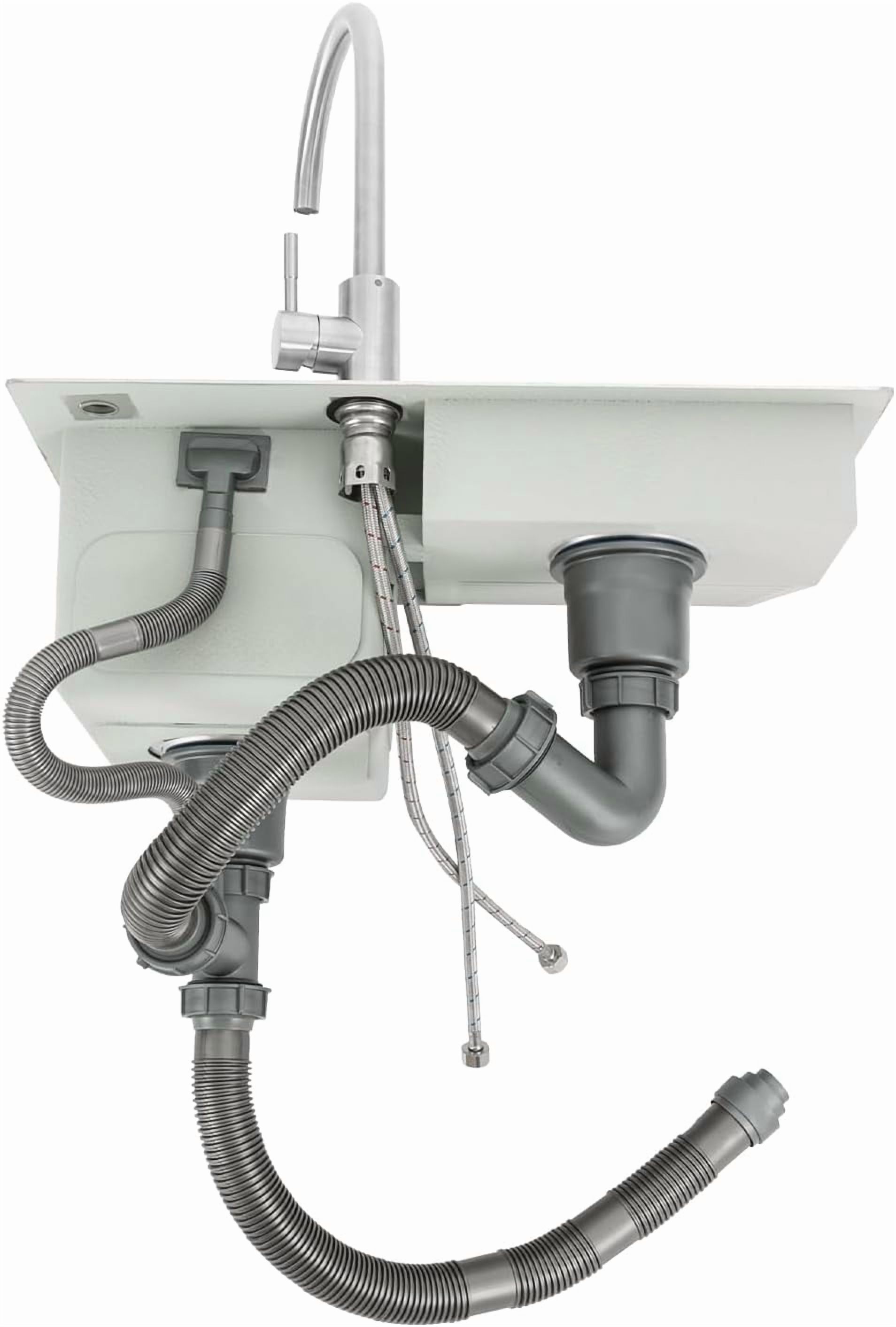 Miumaeov Stainless Steel Laundry Sink with Washboard 2-in-1 In-counter Undermount Utility Sink with Faucet for laundry rooms utility rooms