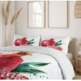 thumbnail image 6 of Ambesonne Fruit Duvet Cover Set, Hand Drawn Watercolor, 2-Calking, Magenta Forest Green, 6 of 7