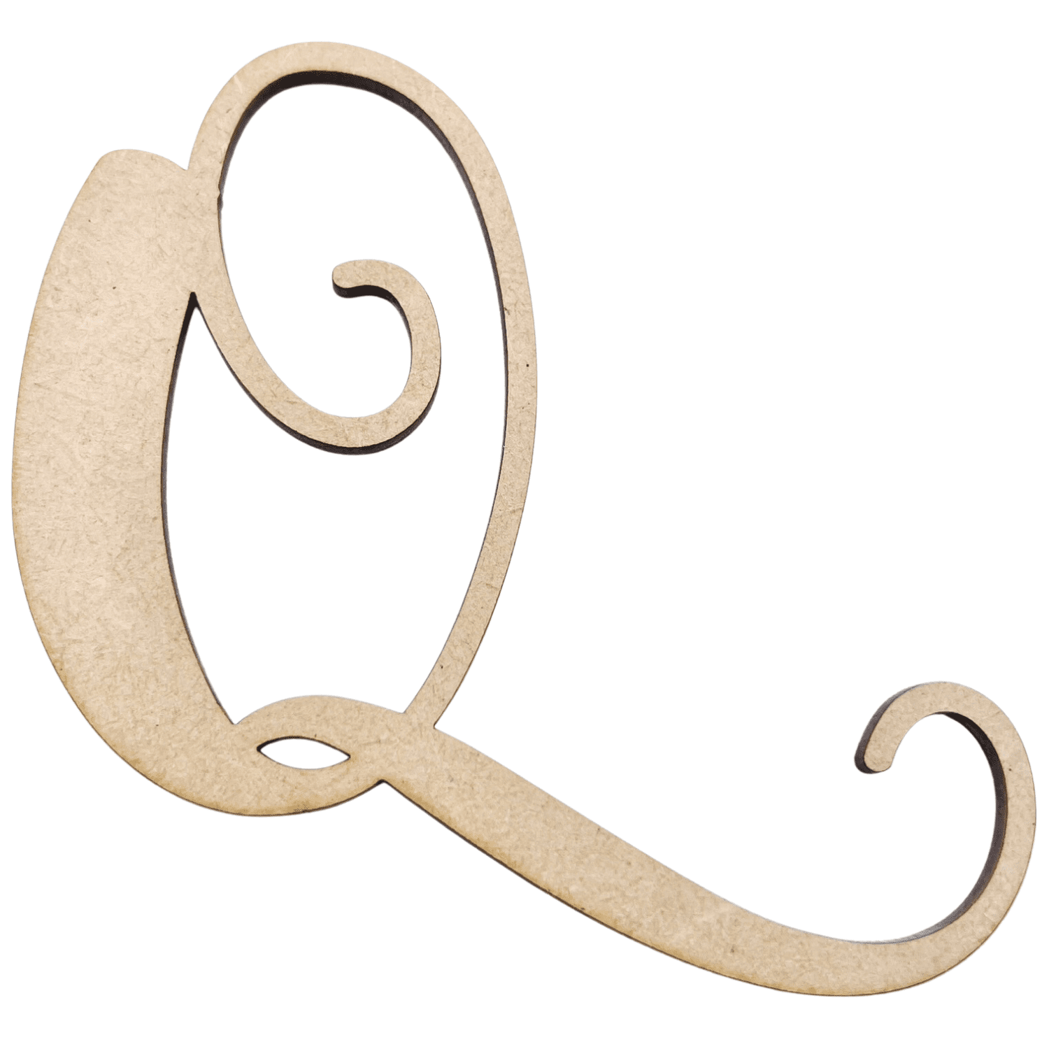 20" Tall MDF Wood Letter Q 1/4" Thick Wood Craft Letter Starfish