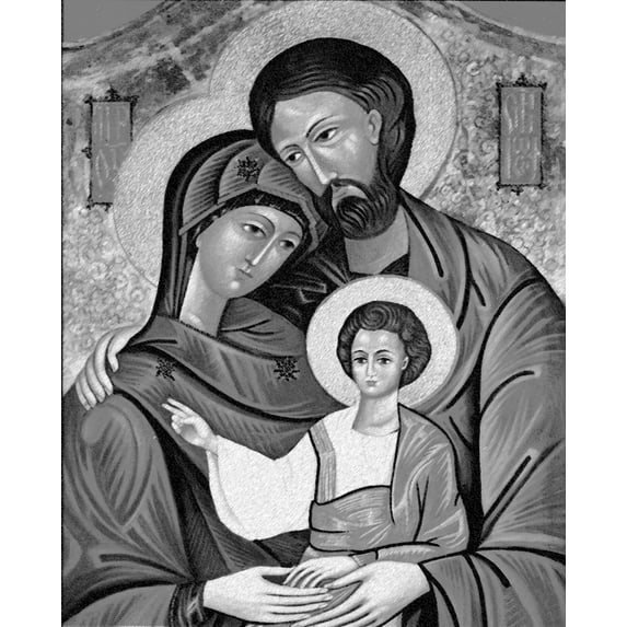 Catholic print picture - Holy Family 2 B - 8" x 10" ready to be framed