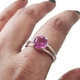 thumbnail image 2 of Pink Alexandrite Ring, 925 Sterling Silver Ring, Womens Ring, Natural Alexandrite, June Birthstone, Christmas, Thanksgiving, Tiny Dainty Ring, Handmade, Statement Jewelry, Wedding, Anniversary Gift, 2 of 8