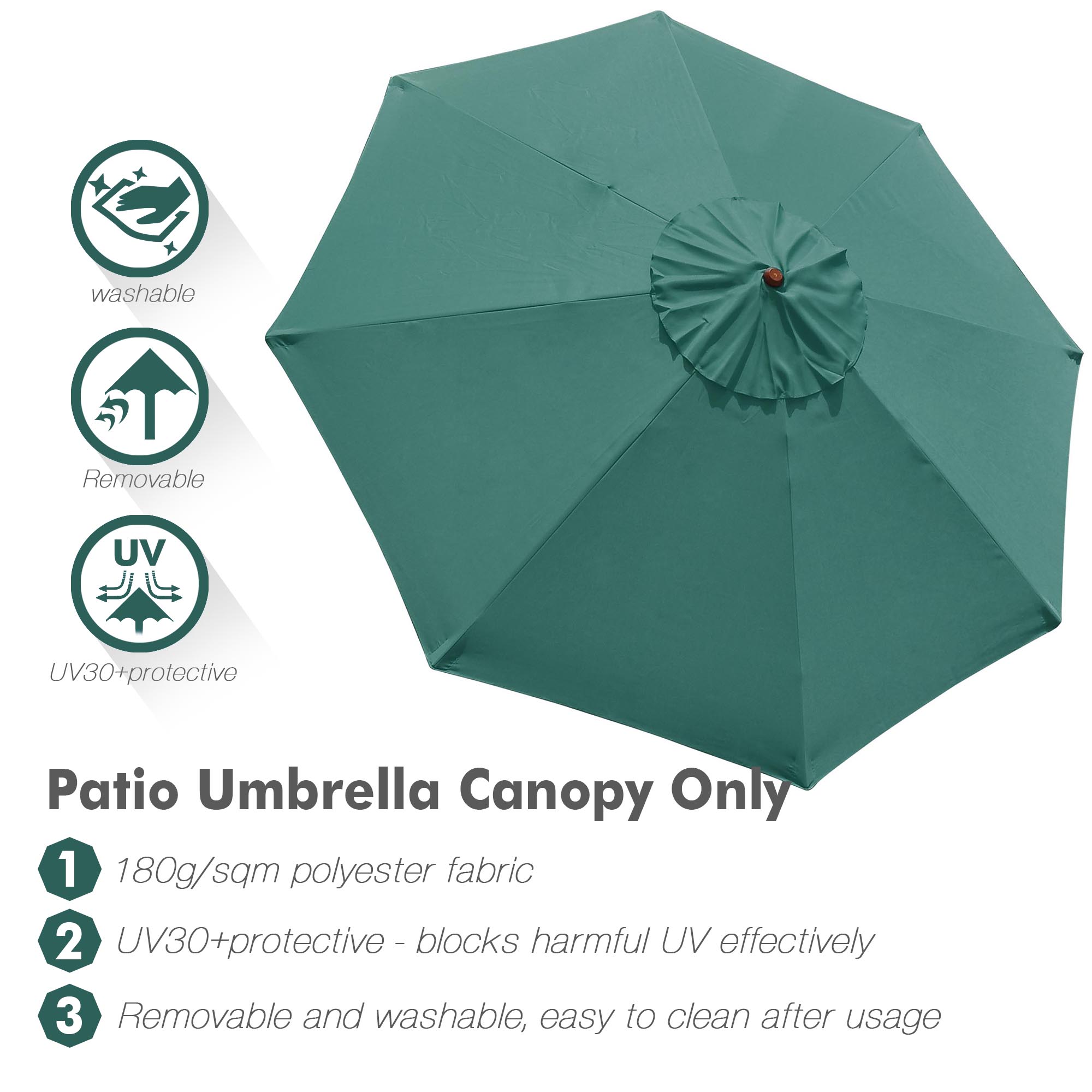 10ft 8 Rib Umbrella Replacement Cover Canopy Patio Outdoor Market Deck Yard Top Walmart Com Walmart Com