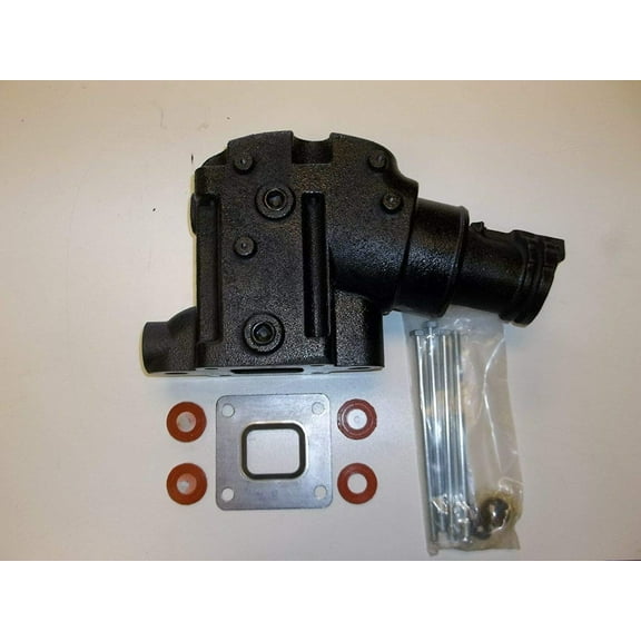 Tall Dry Joint Riser Elbow, 14 Degree with Gasket for Mercruiser 2004 and Newer, Replaces 864591T02 by FASWORX