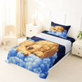 thumbnail image 5 of Homewish Lovely Golden Retriever Twin Sheets,Cartoon Dog Bedding,White Clouds Decor,3 Pieces,1 Fitted Sheet and 1 Pillowcase, 5 of 6