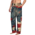 thumbnail image 6 of Salouo Vintage American Flag Elephant Print Pajama Pants for Men, Lounge Pants Elastic Waistband Casual Men's sleepwear Loungewear Sleep Pajama Pant -Large, 6 of 7
