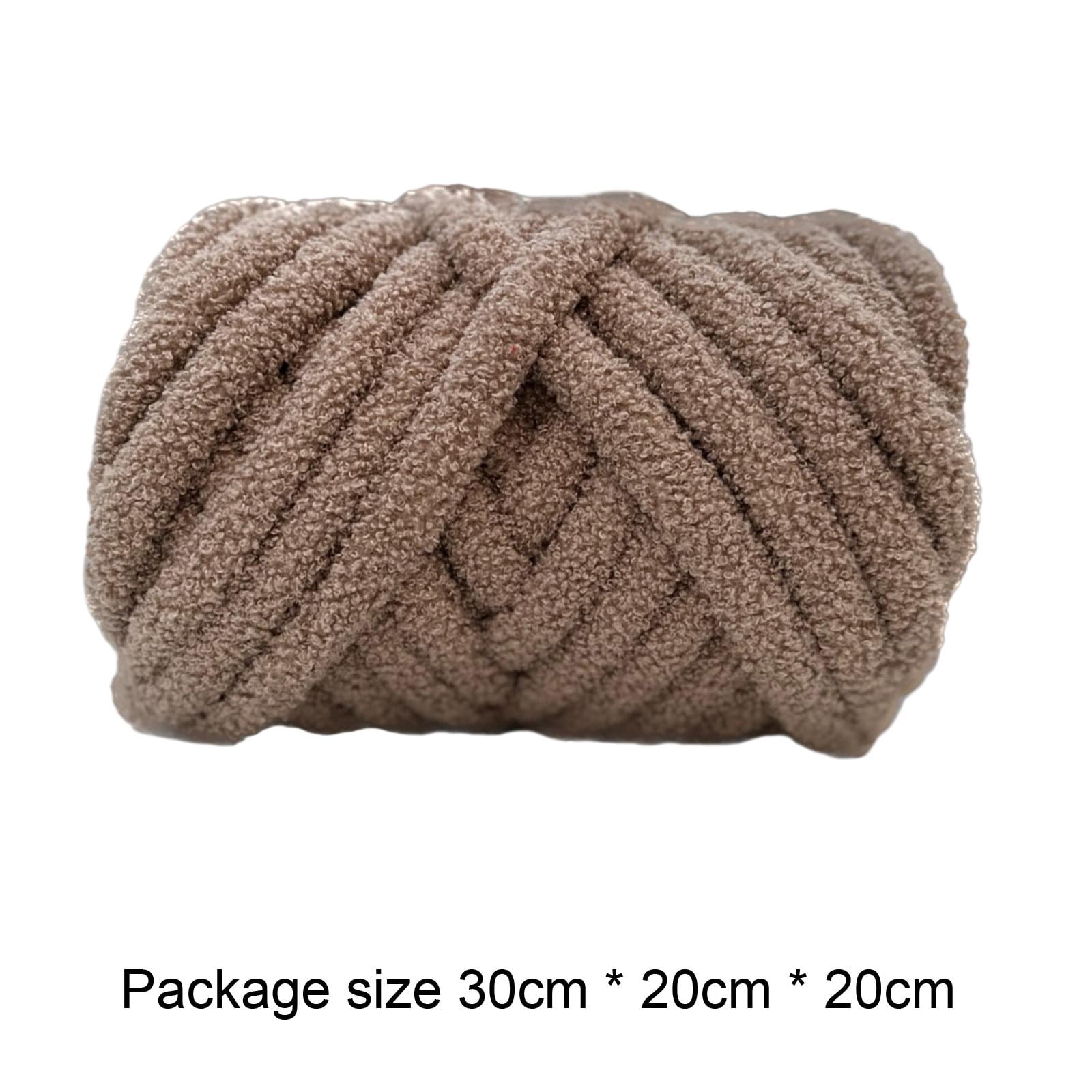 perfeclan Chunky Wool Yarn, Arm Knitting Yarn, Lightweight DIY Hand Knitting, Bulky Yarn, Heavy Yarn for Crafts, Bed, Fence, Hats, Tapestry, Sweater Dark Khaki