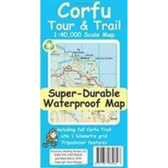 Corfu Tour & Trail Super-Durable Map