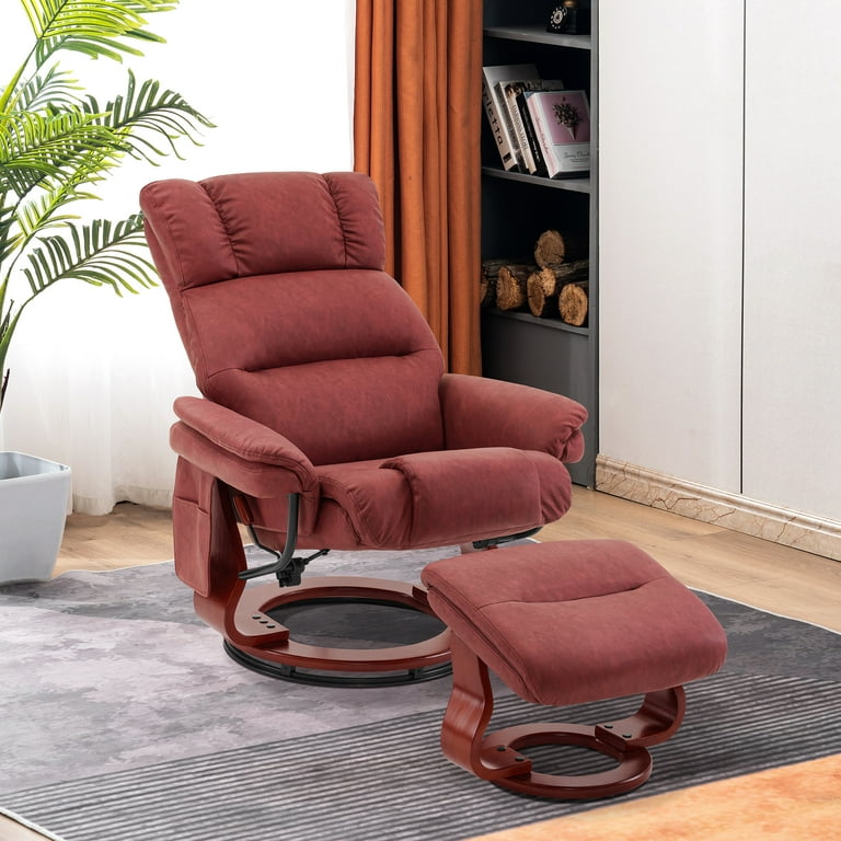 Mcombo Swivel Recliners with Ottoman, Reclining TV Chairs with Vibration Massage, Faux Leather Ergonomic Lounge Chair for Living Room Bedroom 4832 ( Mcombo Swivel Recliners with Ottoman, Reclining TV Chairs with Vibration Massage, Faux Leather Ergonomic Lounge Chair for Living Room Bedroom 4832 (